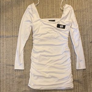 Glassons rushed long sleeved mini dress